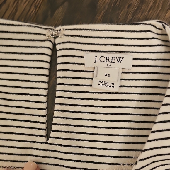 J. Crew Beige Striped Long Sleeve Dress - Picture 4 of 5